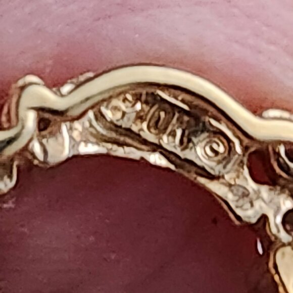 Vintage 14k Gold Necklace w/10K Gold Diamond Open Heart Pendant Twist Chain 19" - Picture 4 of 11